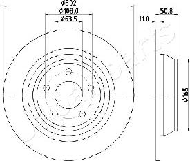 Japanparts DP-0310 - Bremžu diski autodraugiem.lv