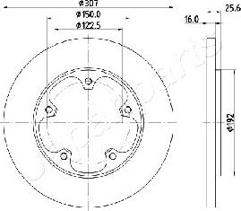 Japanparts DP-0313 - Bremžu diski autodraugiem.lv