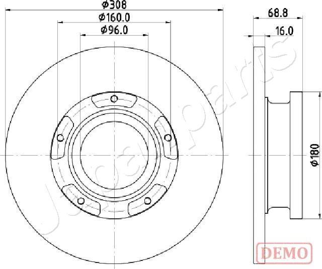 Japanparts DP-0312C - Bremžu diski autodraugiem.lv