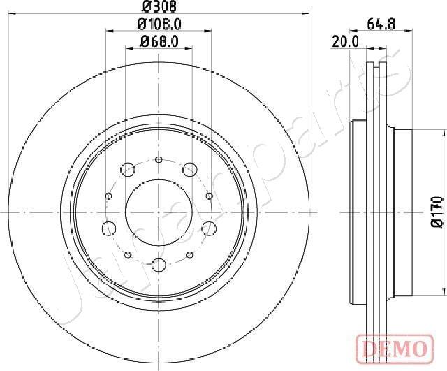 Japanparts DP-0326C - Bremžu diski autodraugiem.lv