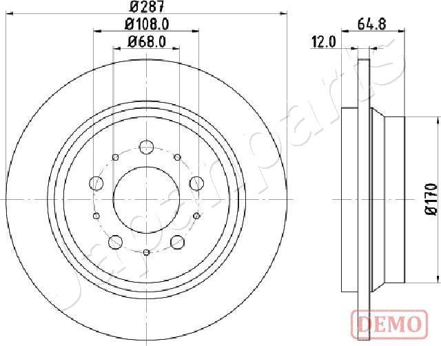 Japanparts DP-0321C - Bremžu diski autodraugiem.lv