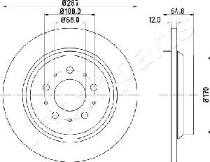 Japanparts DP-0321 - Bremžu diski autodraugiem.lv