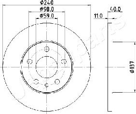 Japanparts DP-0209 - Bremžu diski autodraugiem.lv