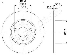Japanparts DP-0202 - Bremžu diski autodraugiem.lv