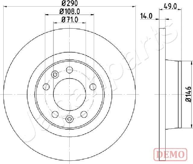 Japanparts DP-0612C - Bremžu diski autodraugiem.lv