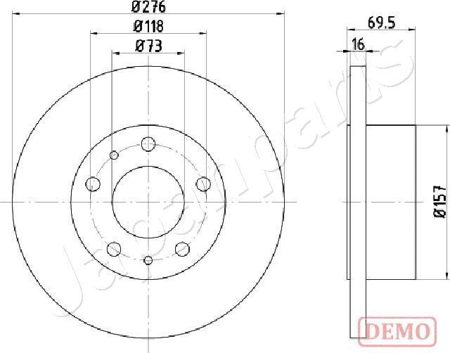 Japanparts DP-0223C - Bremžu diski autodraugiem.lv