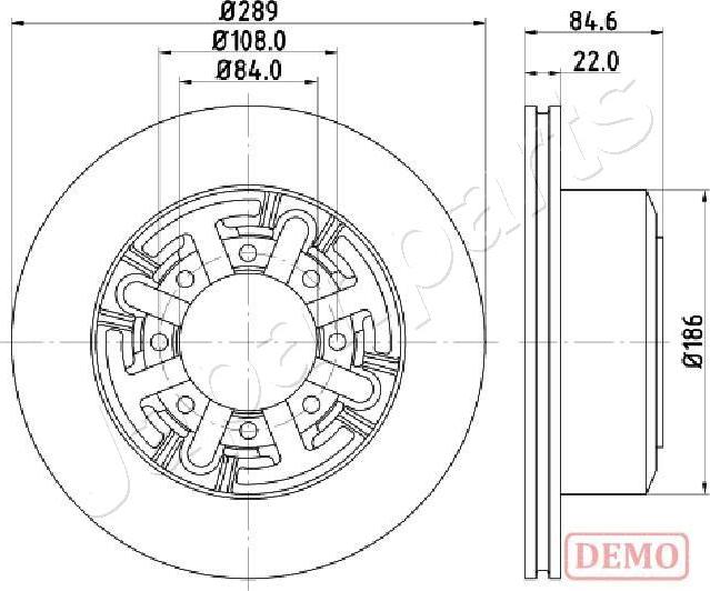 Japanparts DP-0222C - Bremžu diski autodraugiem.lv