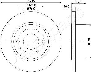 Japanparts DP-0227 - Bremžu diski autodraugiem.lv