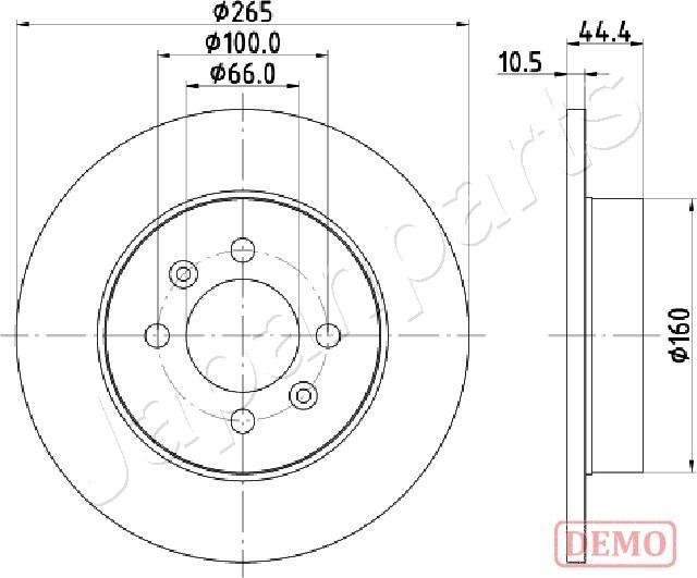 Japanparts DP-0708C - Bremžu diski autodraugiem.lv