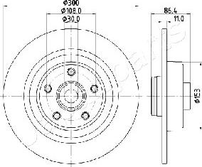 Japanparts DP-0702 - Bremžu diski autodraugiem.lv