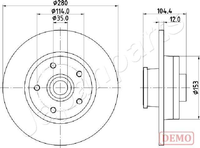 Japanparts DP-132C - Bremžu diski autodraugiem.lv