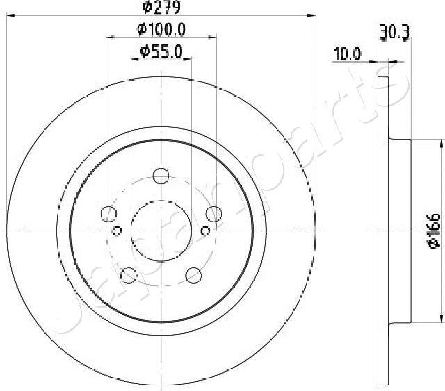 Japanparts DP-275C - Bremžu diski autodraugiem.lv