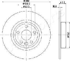 Japanparts DP-L10 - Bremžu diski autodraugiem.lv
