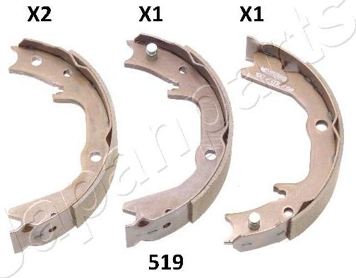 Japanparts GF-519AF - Bremžu loku kompl., Stāvbremze autodraugiem.lv