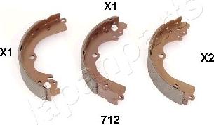 Japanparts GF-712AF - Bremžu loku komplekts autodraugiem.lv