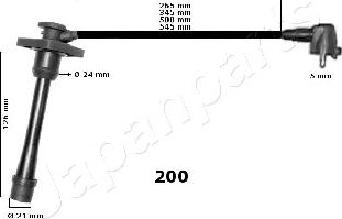 Japanparts IC-200 - Augstsprieguma vadu komplekts autodraugiem.lv