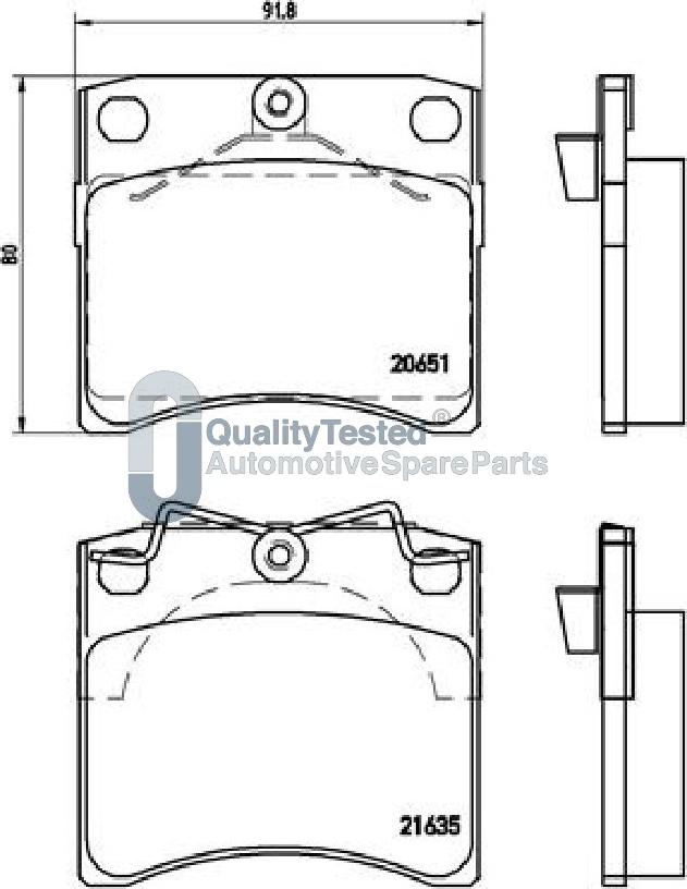 Japanparts PA0950JM - Bremžu uzliku kompl., Disku bremzes autodraugiem.lv