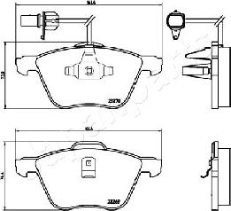 Japanparts PA-0952AF - Bremžu uzliku kompl., Disku bremzes autodraugiem.lv