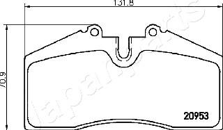 Japanparts PA-0904AF - Bremžu uzliku kompl., Disku bremzes autodraugiem.lv