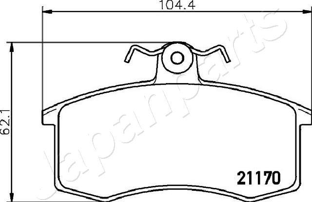 Japanparts PA-045AF - Bremžu uzliku kompl., Disku bremzes autodraugiem.lv