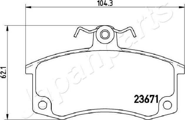 Japanparts PA-046AF - Bremžu uzliku kompl., Disku bremzes autodraugiem.lv