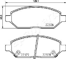 Japanparts PA-0407AF - Bremžu uzliku kompl., Disku bremzes autodraugiem.lv