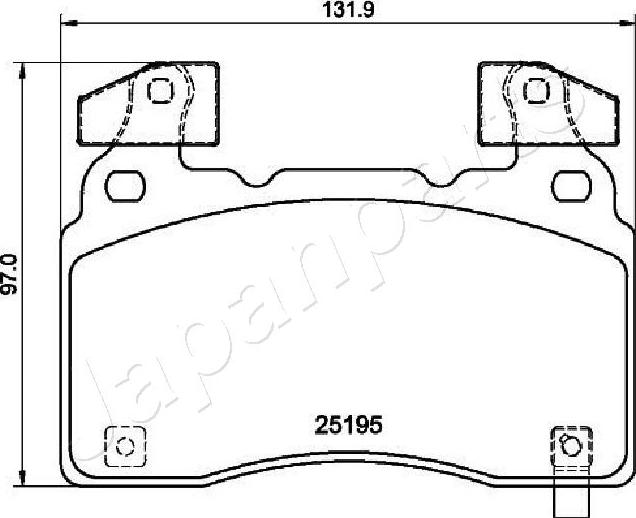 Japanparts PA-0419AF - Bremžu uzliku kompl., Disku bremzes autodraugiem.lv