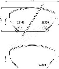 Japanparts PA-0418AF - Bremžu uzliku kompl., Disku bremzes autodraugiem.lv