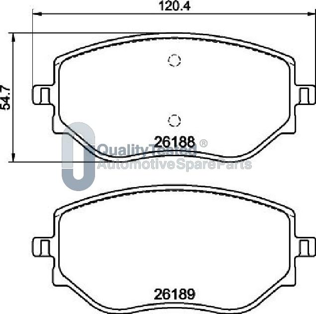 Japanparts PA0550JM - Bremžu uzliku kompl., Disku bremzes autodraugiem.lv