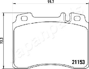 Japanparts PA-0506AF - Bremžu uzliku kompl., Disku bremzes autodraugiem.lv