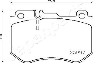 Japanparts PA-0515AF - Bremžu uzliku kompl., Disku bremzes autodraugiem.lv