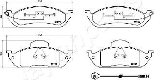 Japanparts PA-0535AF - Bremžu uzliku kompl., Disku bremzes autodraugiem.lv