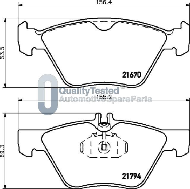 Japanparts PA0520JM - Bremžu uzliku kompl., Disku bremzes autodraugiem.lv