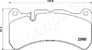 Japanparts PA-0521AF - Bremžu uzliku kompl., Disku bremzes autodraugiem.lv