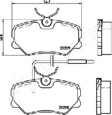 Japanparts PA-0637AF - Bremžu uzliku kompl., Disku bremzes autodraugiem.lv