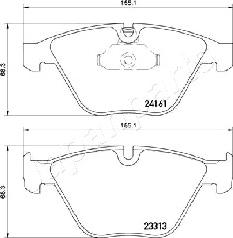 Japanparts PA-0114AF - Bremžu uzliku kompl., Disku bremzes autodraugiem.lv