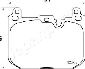 Japanparts PA-0135AF - Bremžu uzliku kompl., Disku bremzes autodraugiem.lv