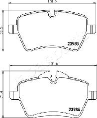 Japanparts PA-0136AF - Bremžu uzliku kompl., Disku bremzes autodraugiem.lv