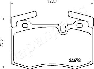 Japanparts PA-0137AF - Bremžu uzliku kompl., Disku bremzes autodraugiem.lv