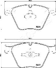 Japanparts PA-0129AF - Bremžu uzliku kompl., Disku bremzes autodraugiem.lv