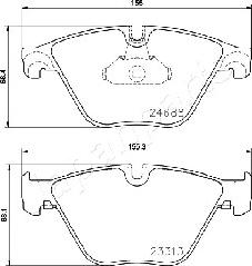 Japanparts PA-0126AF - Bremžu uzliku kompl., Disku bremzes autodraugiem.lv