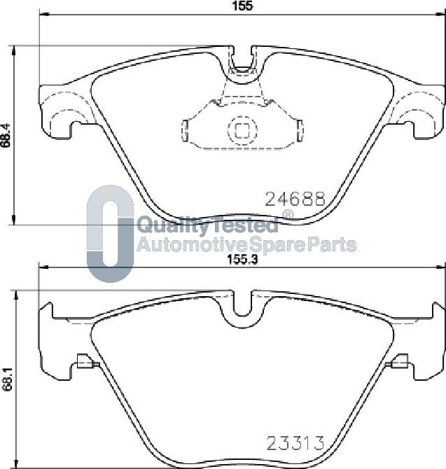 Japanparts PA0126JM - Bremžu uzliku kompl., Disku bremzes autodraugiem.lv