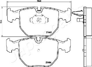 Japanparts PA-0121AF - Bremžu uzliku kompl., Disku bremzes autodraugiem.lv