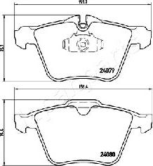 Japanparts PA-0341AF - Bremžu uzliku kompl., Disku bremzes autodraugiem.lv