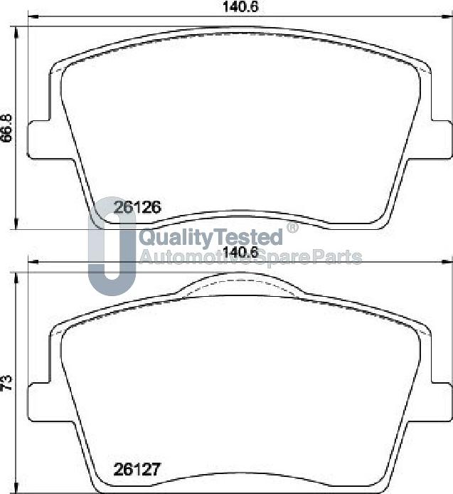 Japanparts PA0353JM - Bremžu uzliku kompl., Disku bremzes autodraugiem.lv