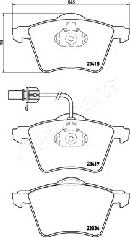 Japanparts PA-0314AF - Bremžu uzliku kompl., Disku bremzes autodraugiem.lv