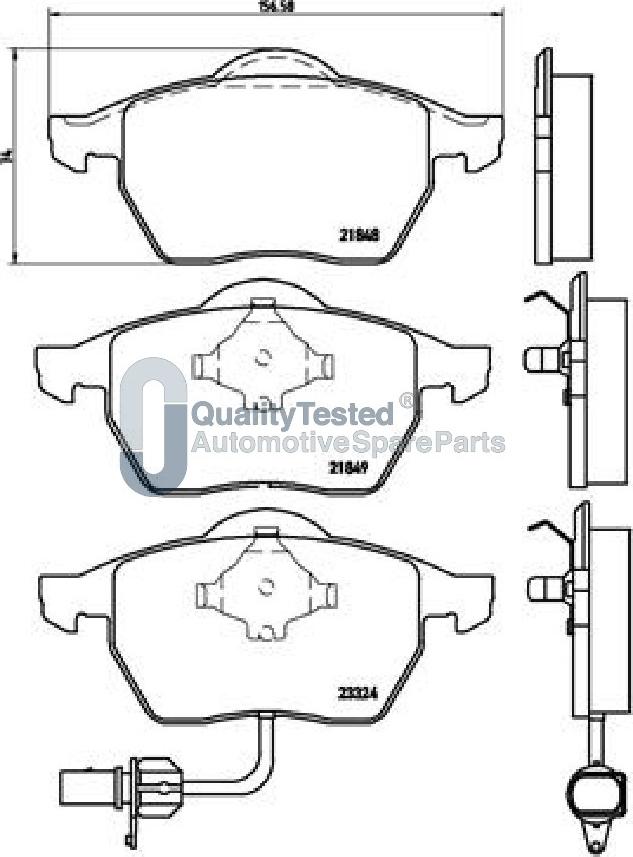 Japanparts PA0313JM - Bremžu uzliku kompl., Disku bremzes autodraugiem.lv