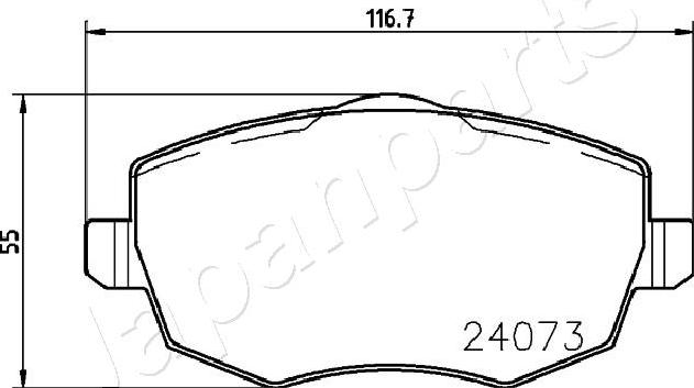 Japanparts PA-0241AF - Bremžu uzliku kompl., Disku bremzes autodraugiem.lv