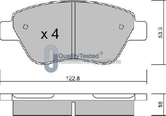 Japanparts PA0248JM - Bremžu uzliku kompl., Disku bremzes autodraugiem.lv