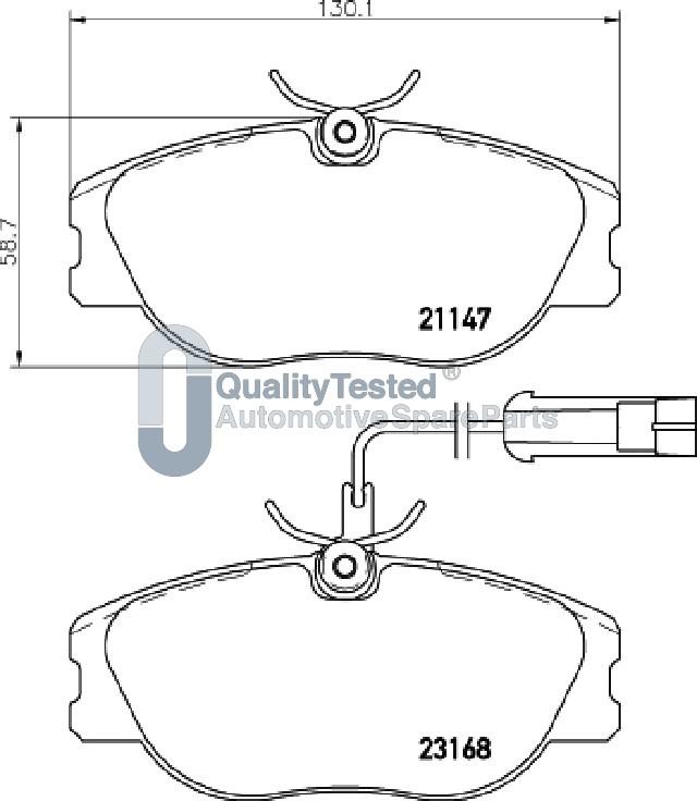 Japanparts PA0242JM - Bremžu uzliku kompl., Disku bremzes autodraugiem.lv